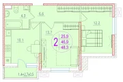 2-х комнатная квартира