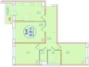 3-х комнатная квартира